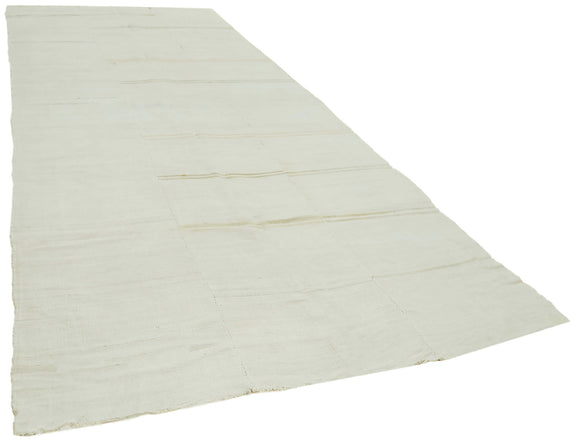 6x14 White Hemp Kilim Rug - 41961