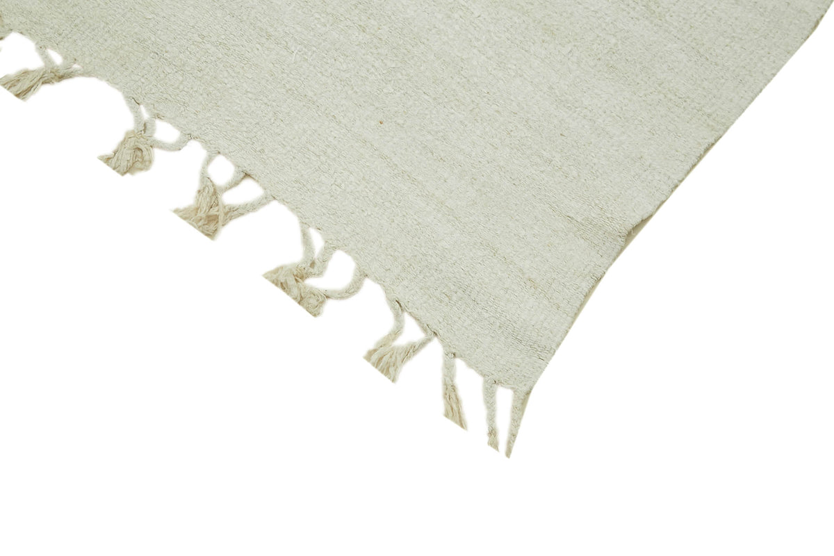 7x15 White Hemp Kilim Rug - 41962