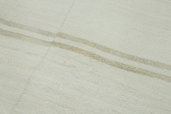 7x15 White Hemp Kilim Rug - 41962