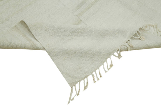 7x15 White Hemp Kilim Rug - 41962