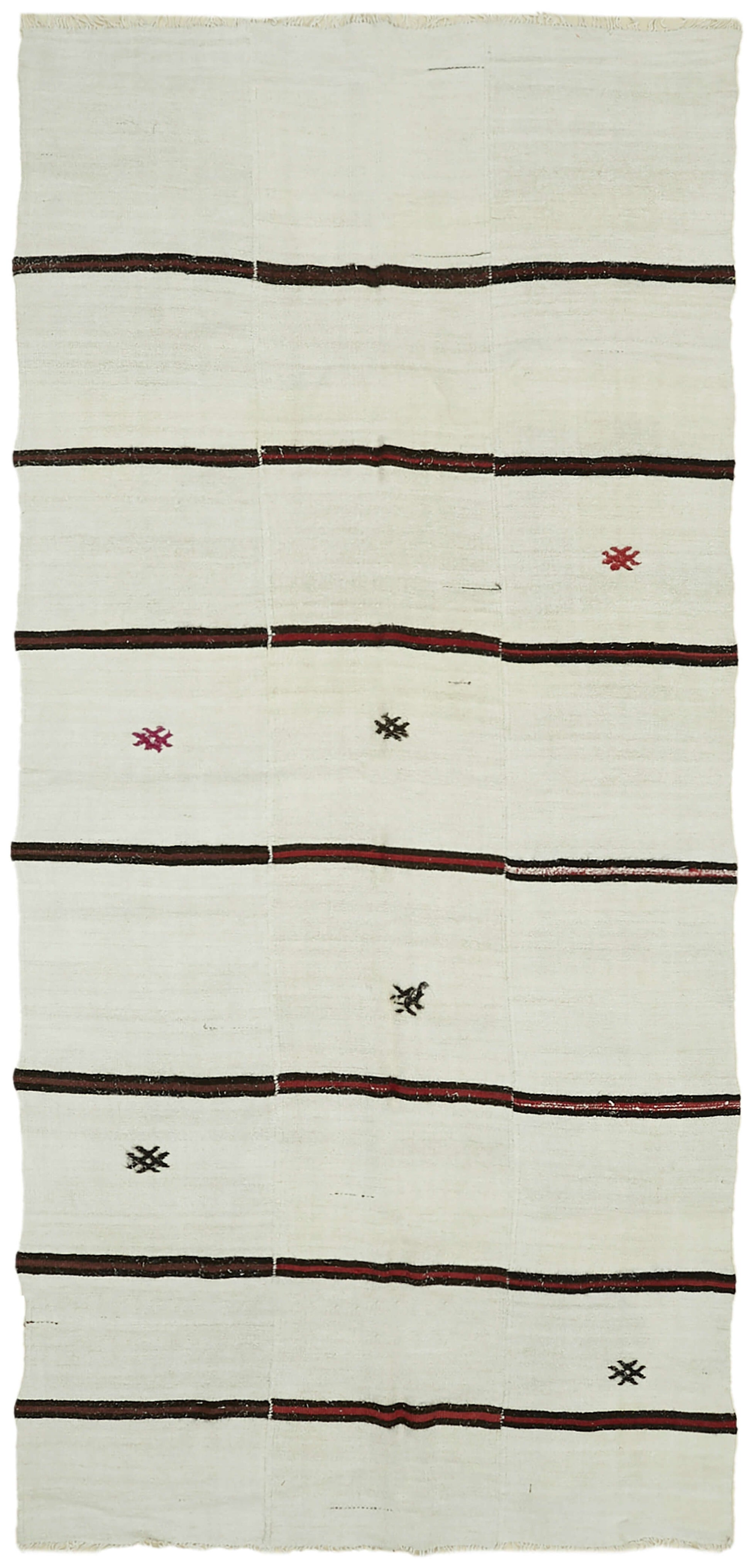6x13 White Hemp Kilim Rug - 41965