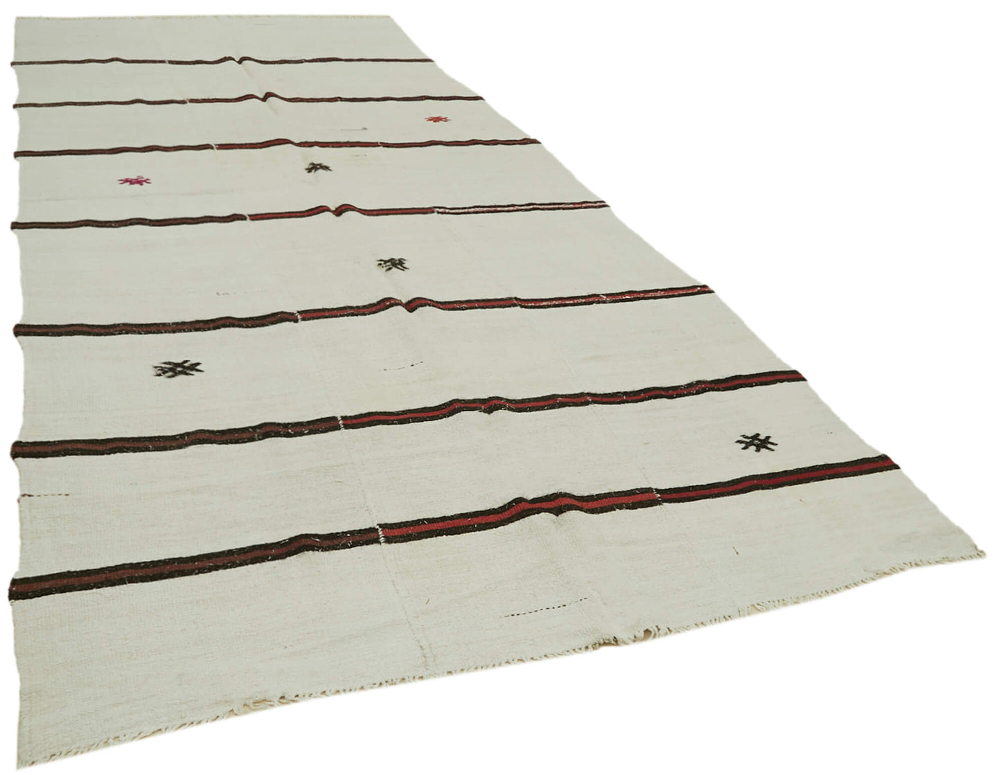 6x13 White Hemp Kilim Rug - 41965