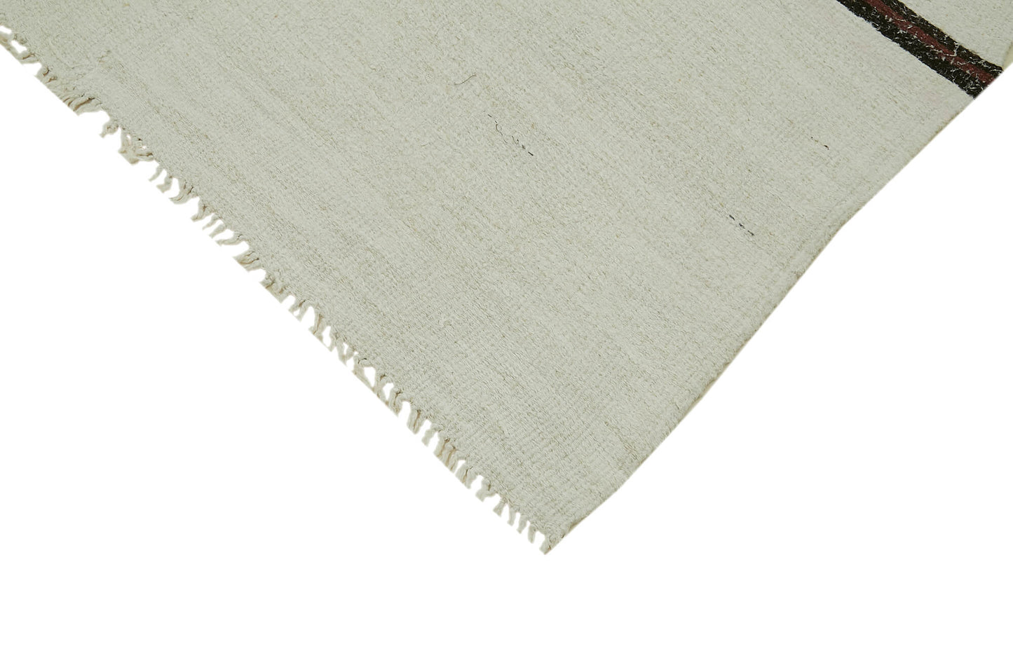 6x13 White Hemp Kilim Rug - 41965