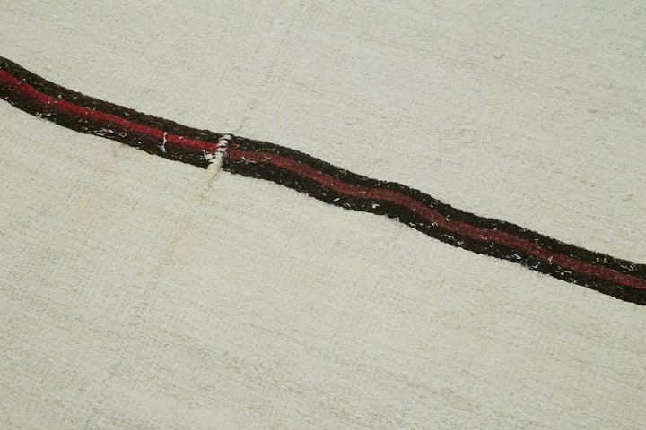 6x13 White Hemp Kilim Rug - 41965