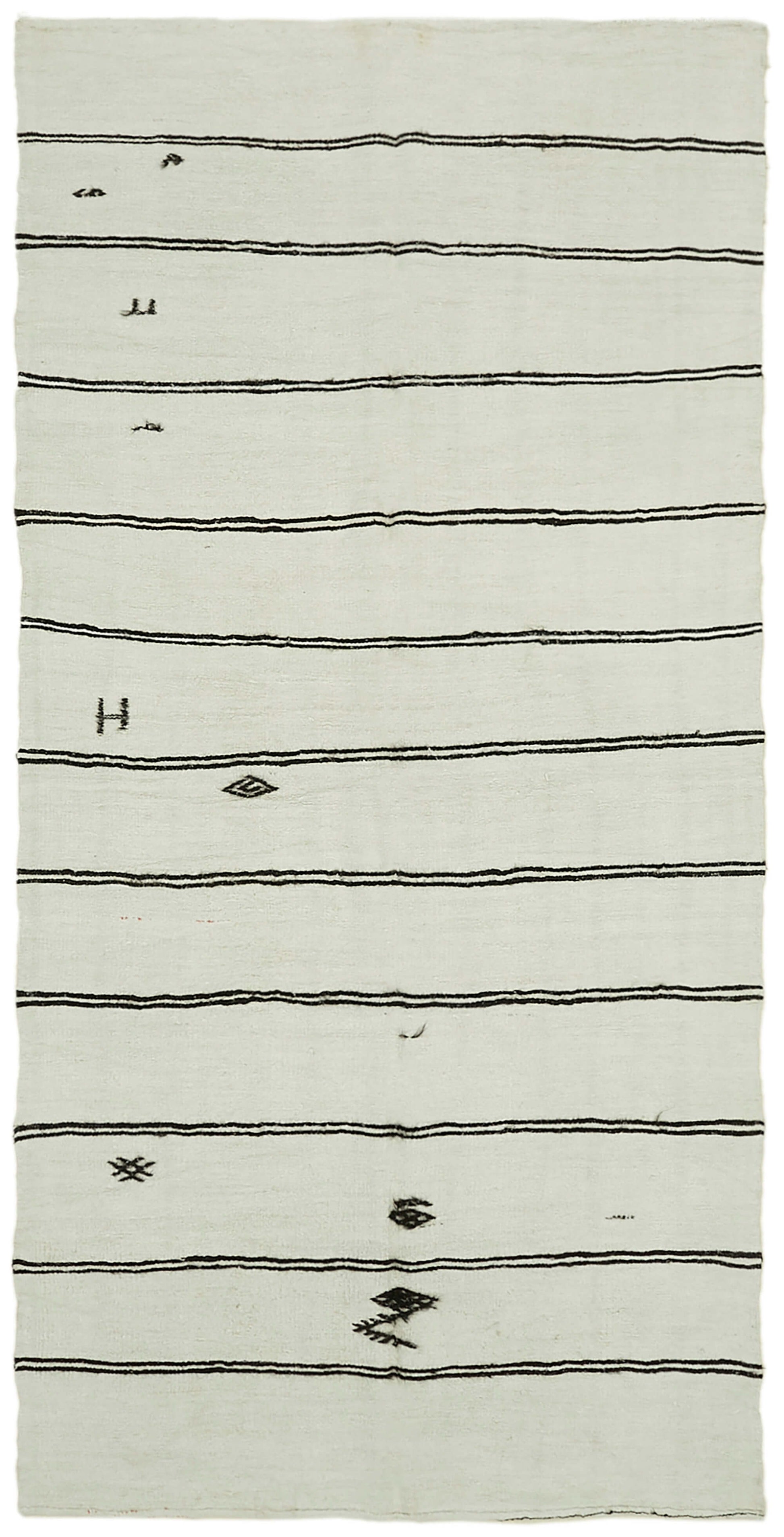 6x12 White Hemp Kilim Rug - 41966