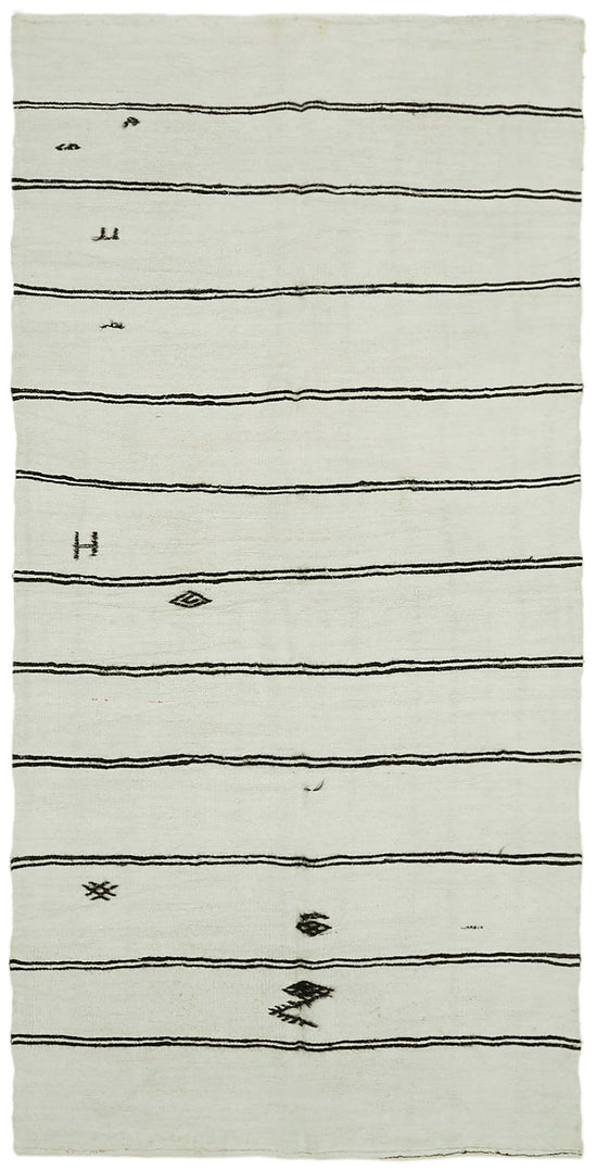 6x12 White Hemp Kilim Rug - 41966