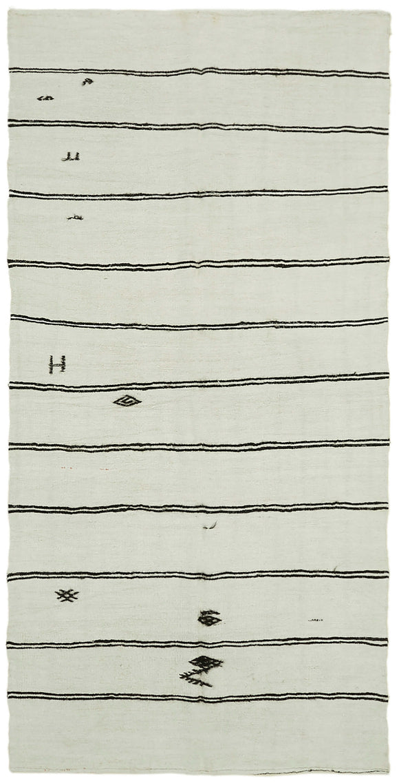 6x12 White Hemp Kilim Rug - 41966