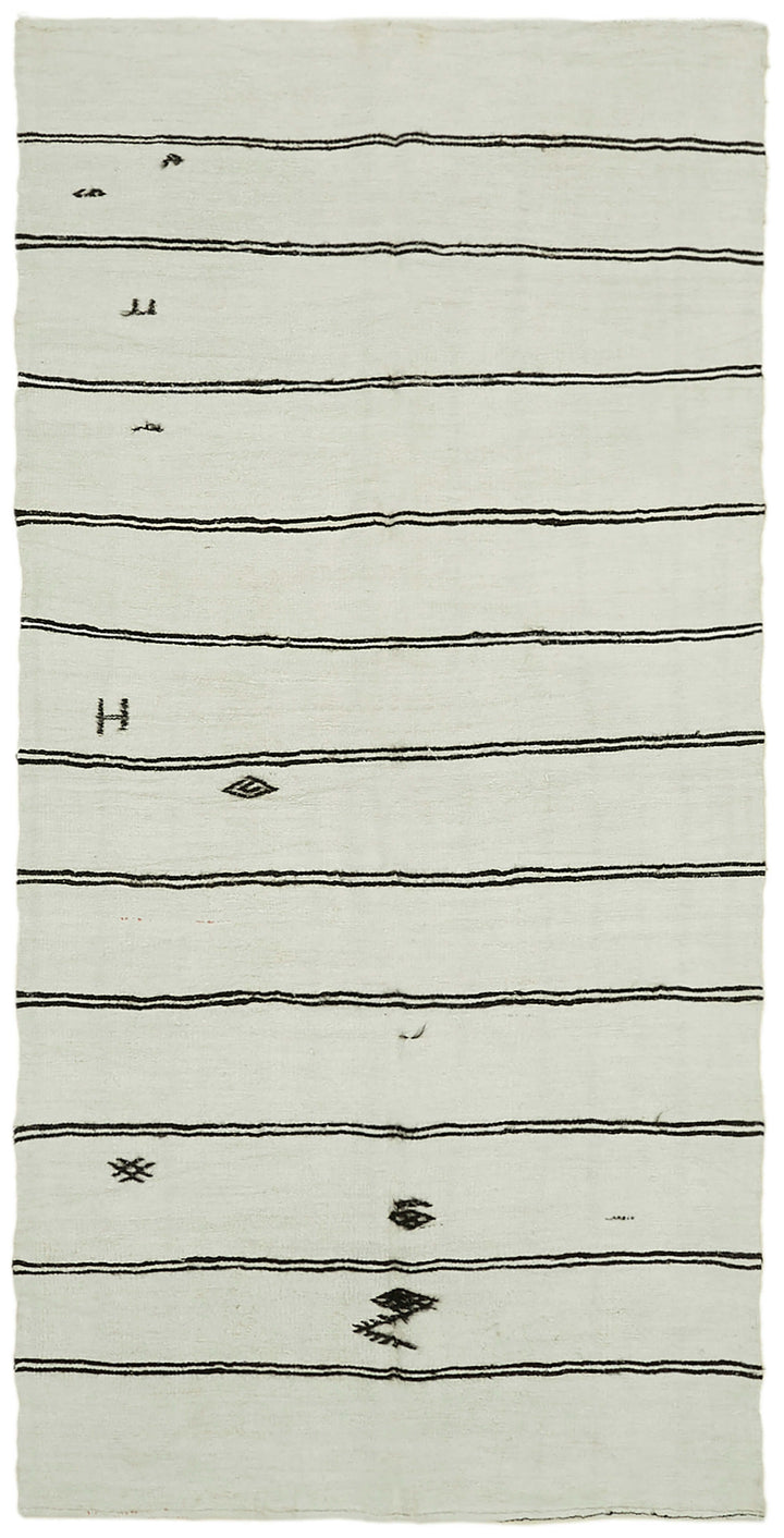 6x12 White Hemp Kilim Rug - 41966