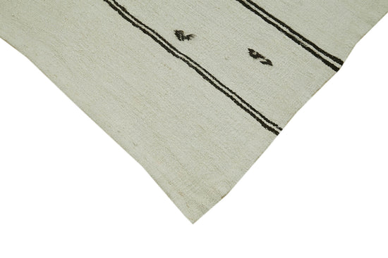 6x12 White Hemp Kilim Rug - 41966