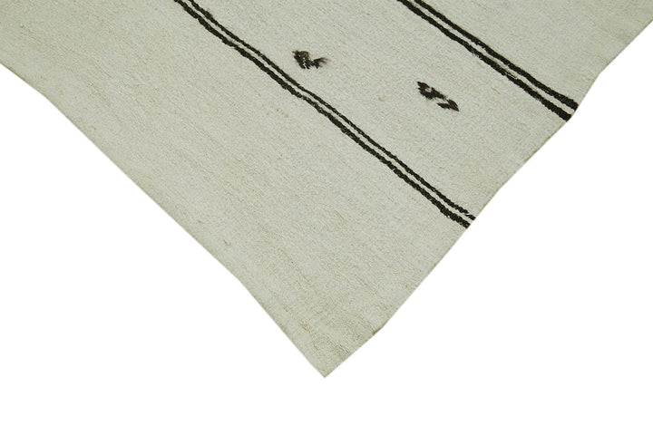 6x12 White Hemp Kilim Rug - 41966