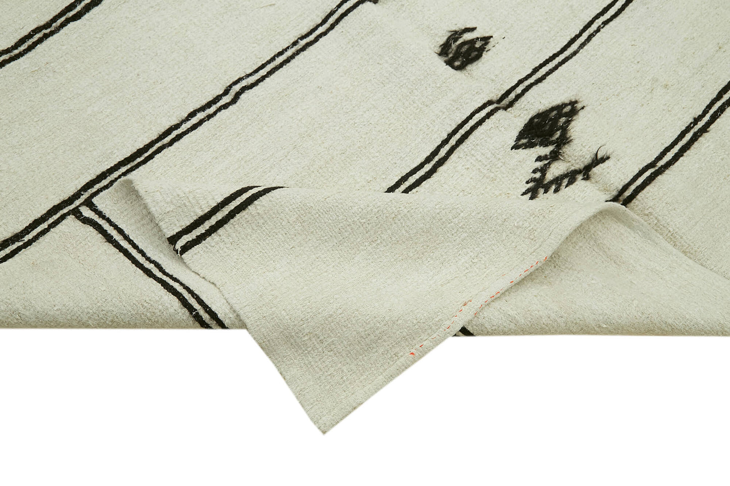 6x12 White Hemp Kilim Rug - 41966