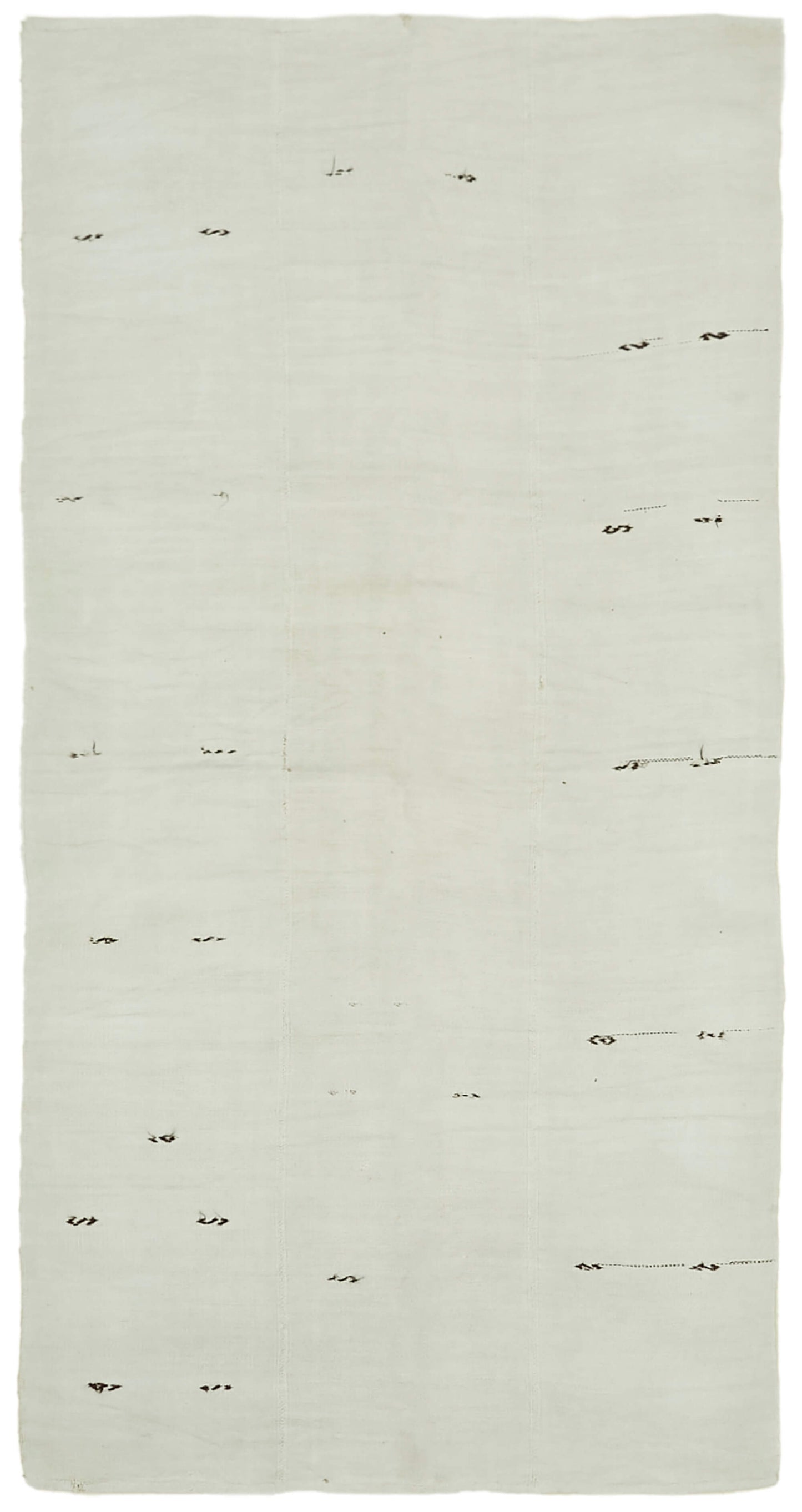 6x12 White Hemp Kilim Rug - 41967