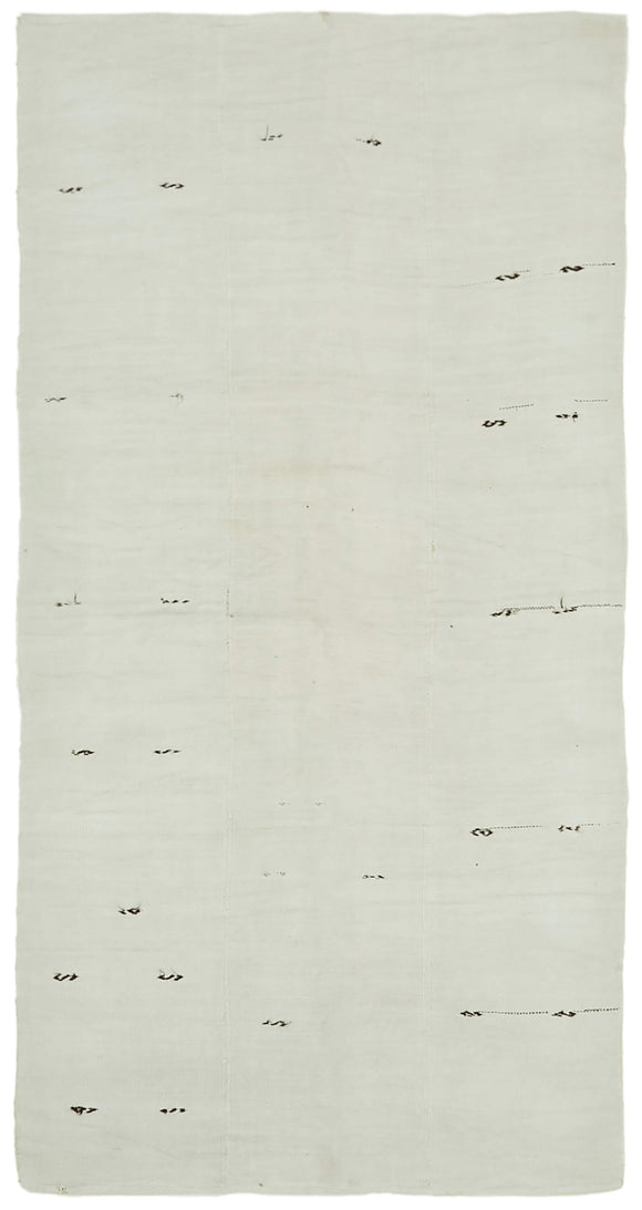 6x12 White Hemp Kilim Rug - 41967