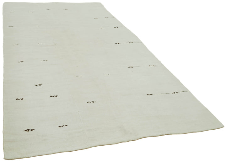 6x12 White Hemp Kilim Rug - 41967
