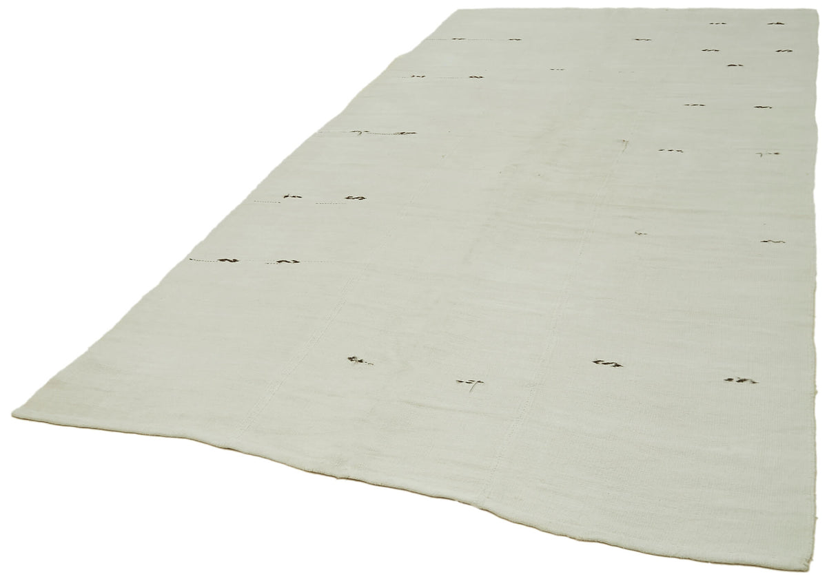 6x12 White Hemp Kilim Rug - 41967