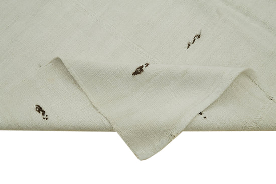 6x12 White Hemp Kilim Rug - 41967