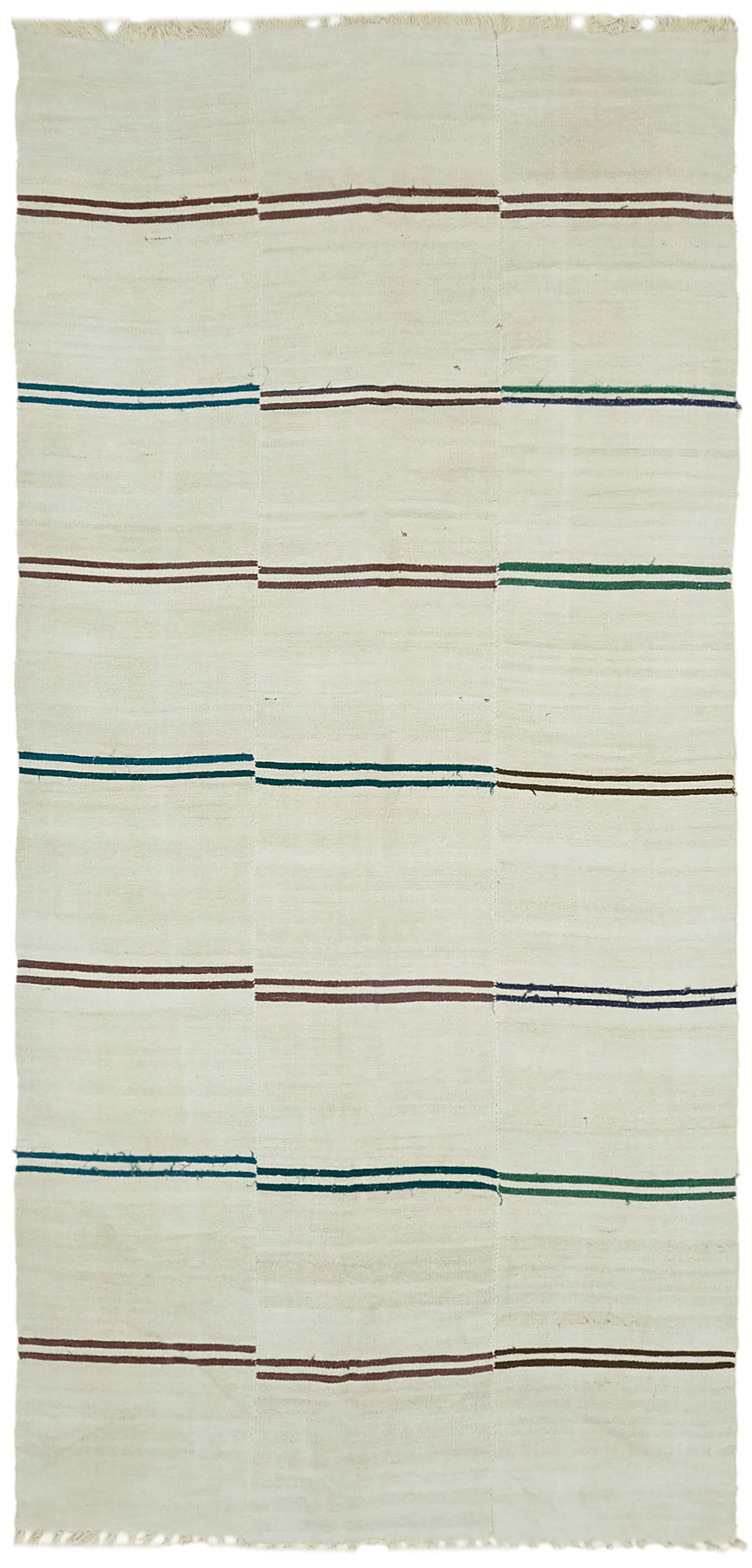 7x13 Beige Hemp Kilim Rug - 41969