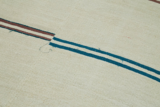 7x13 Beige Hemp Kilim Rug - 41969