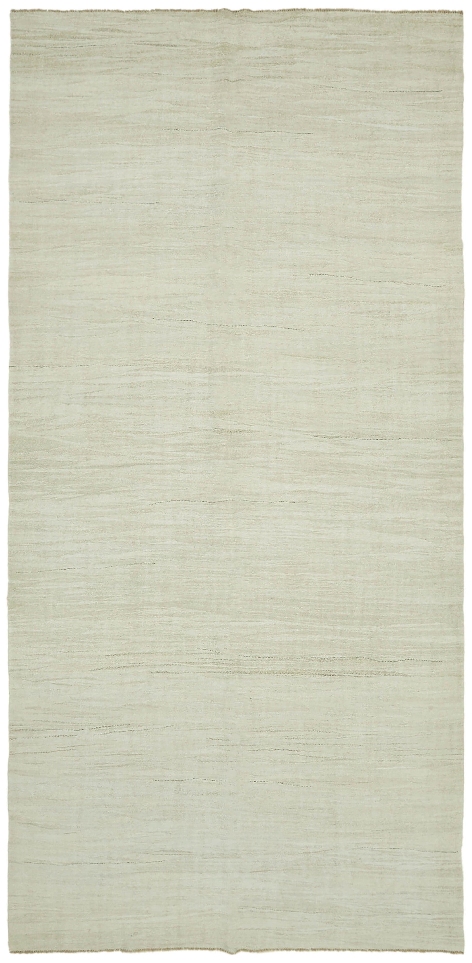 7x15 Beige Hemp Kilim Rug - 41974