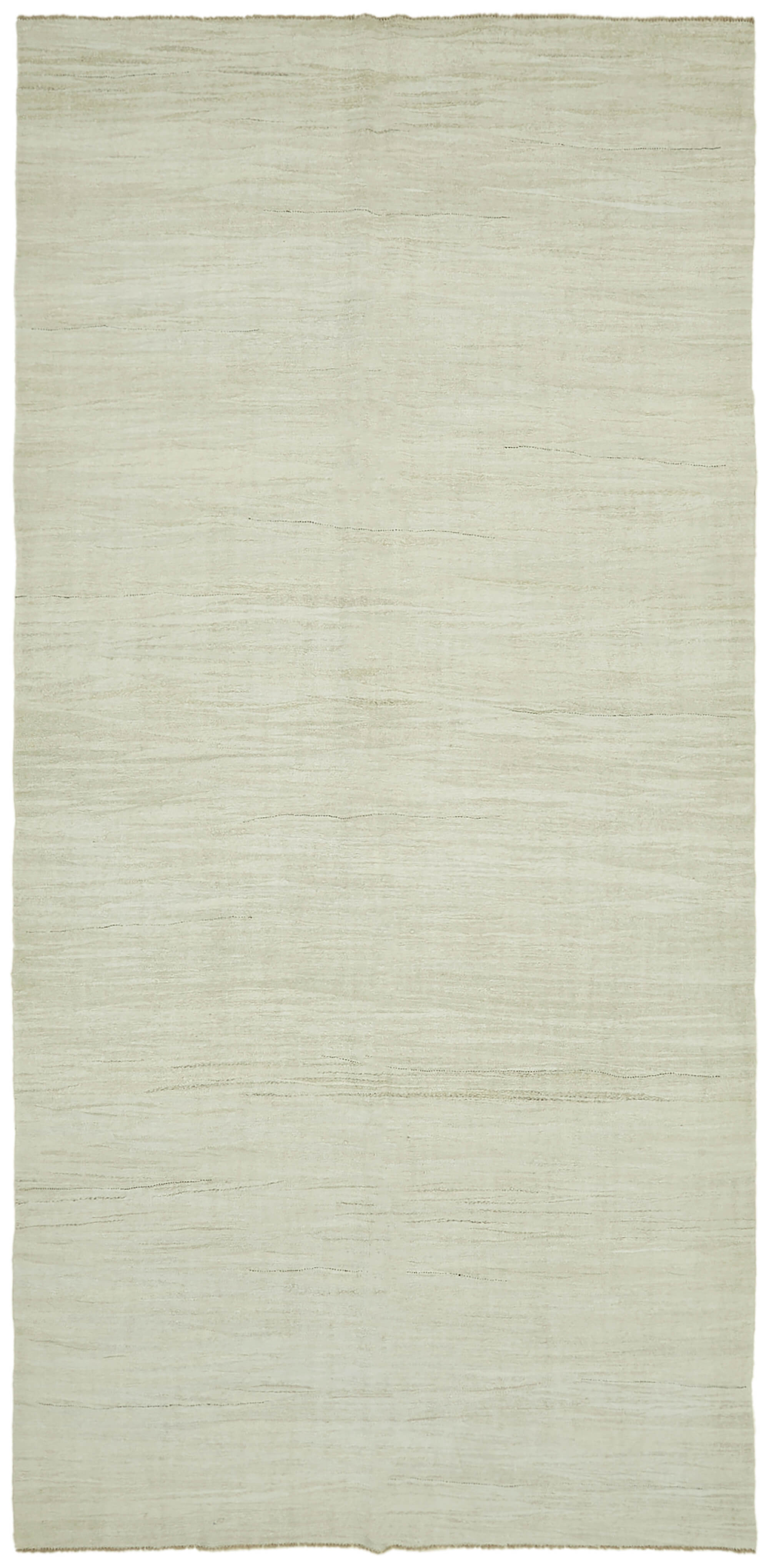 7x15 Beige Hemp Kilim Rug - 41974