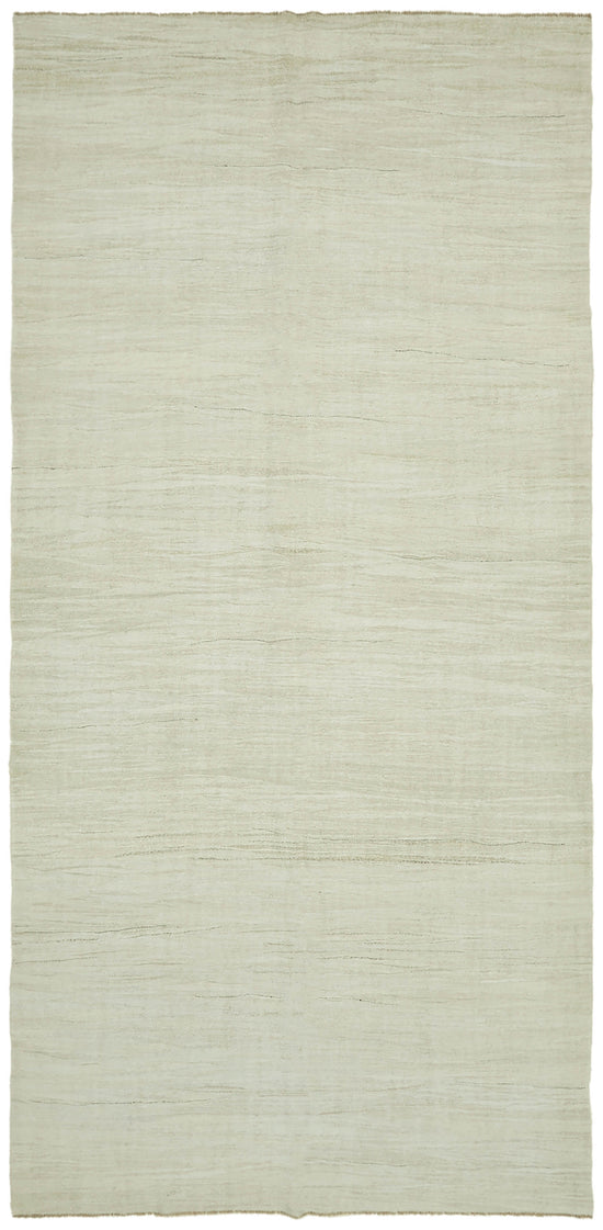 7x15 Beige Hemp Kilim Rug - 41974