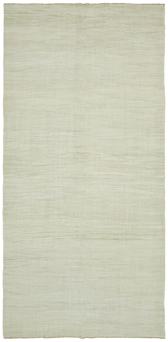 7x15 Beige Hemp Kilim Rug - 41974