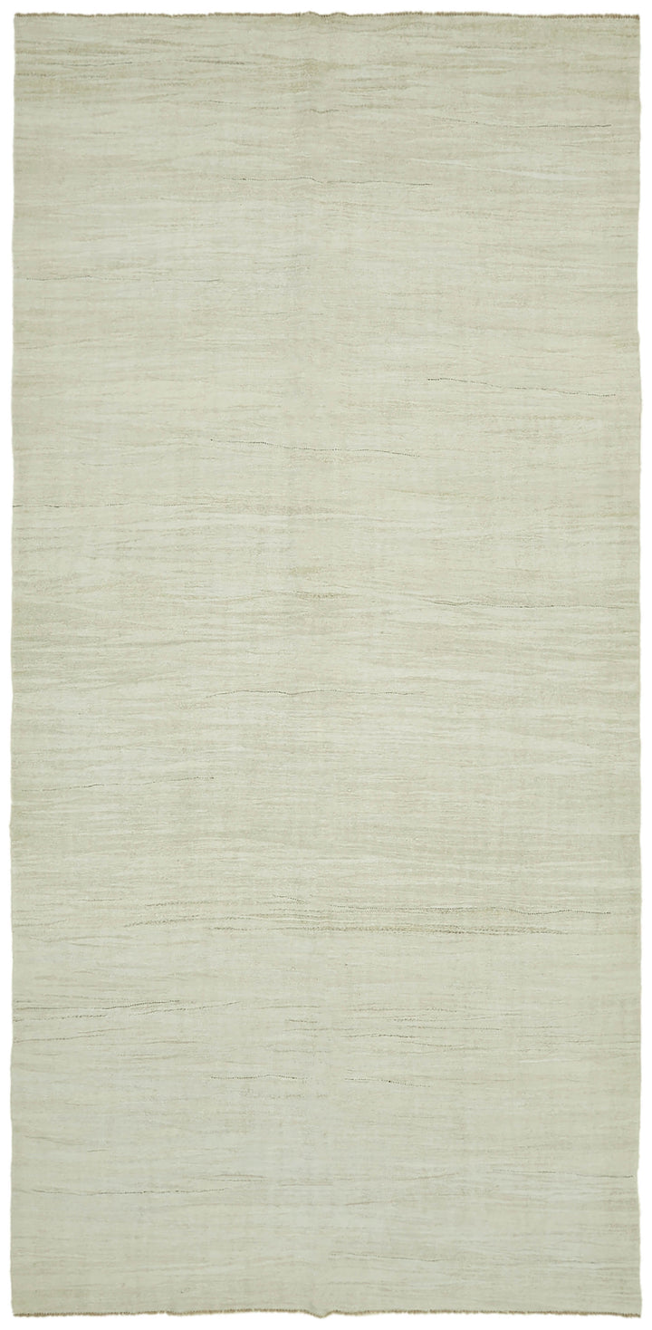 7x15 Beige Hemp Kilim Rug - 41974