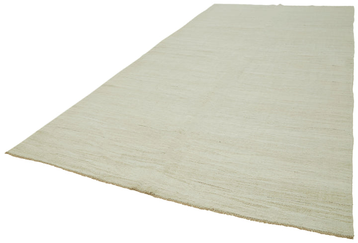 7x15 Beige Hemp Kilim Rug - 41974