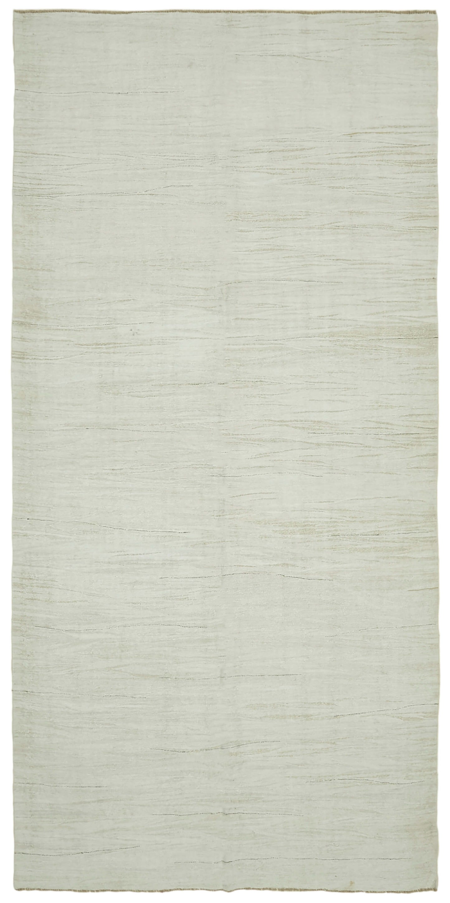 7x15 White Hemp Kilim Rug - 41979