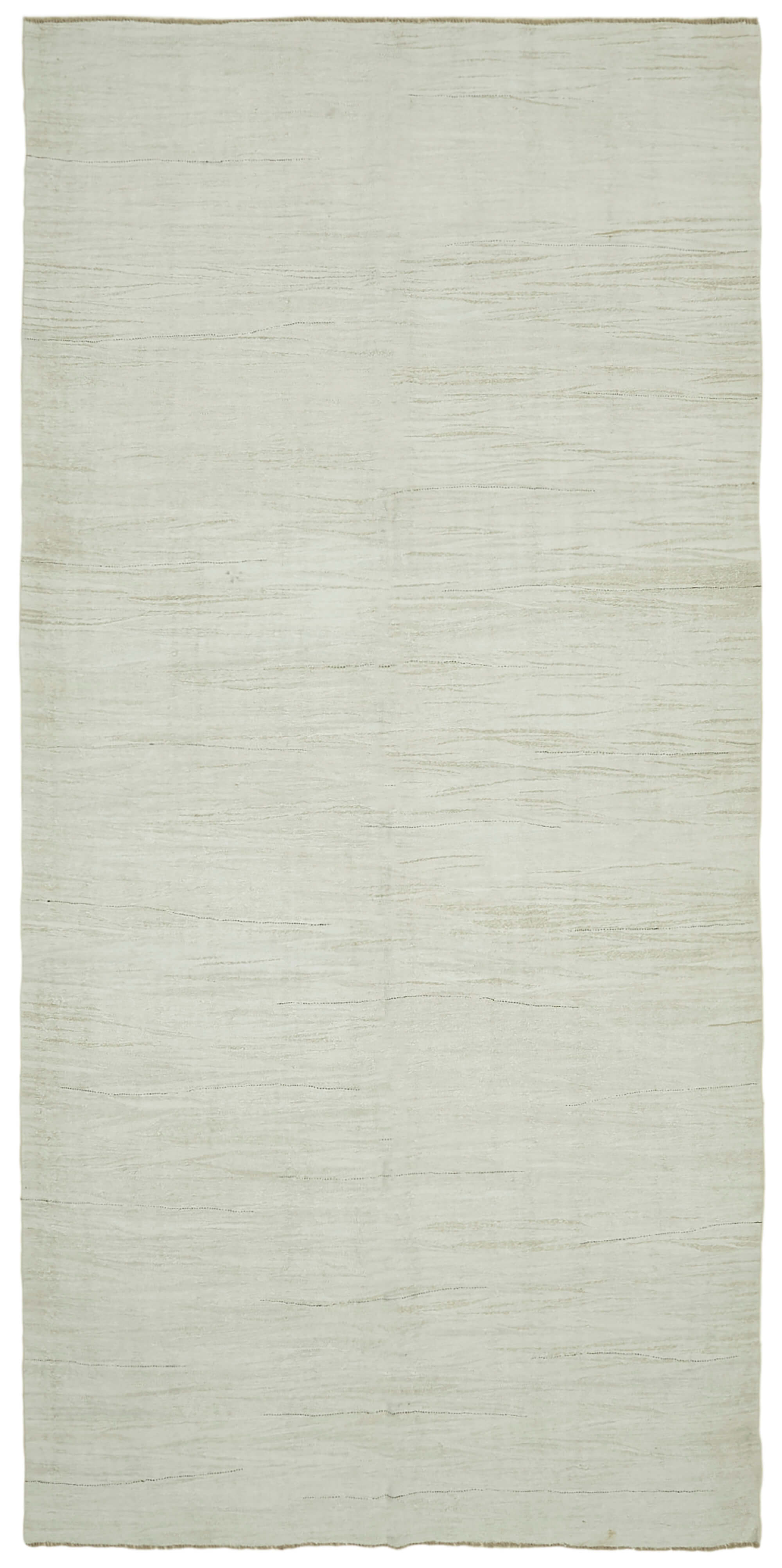 7x15 White Hemp Kilim Rug - 41979