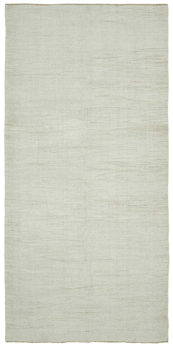 7x15 White Hemp Kilim Rug - 41979