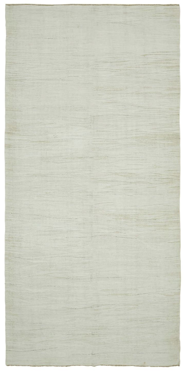 7x15 White Hemp Kilim Rug - 41979