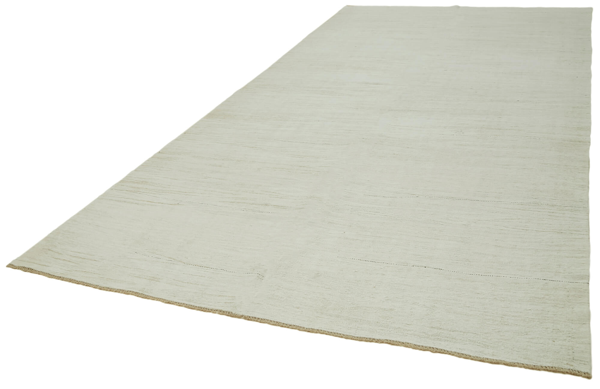 7x15 White Hemp Kilim Rug - 41979