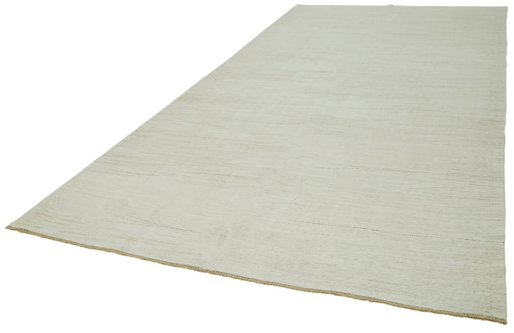 7x15 White Hemp Kilim Rug - 41979