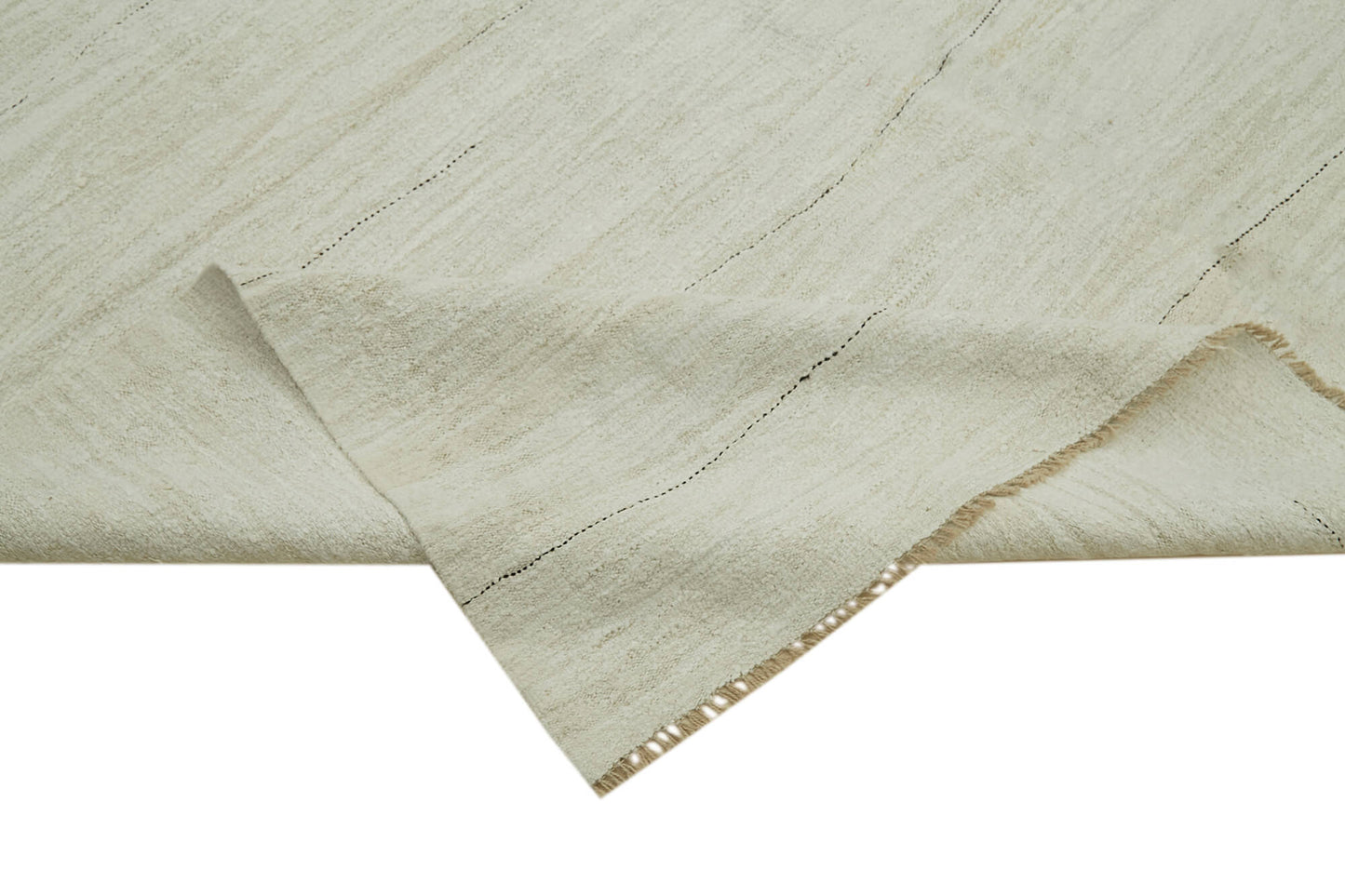 7x15 White Hemp Kilim Rug - 41979