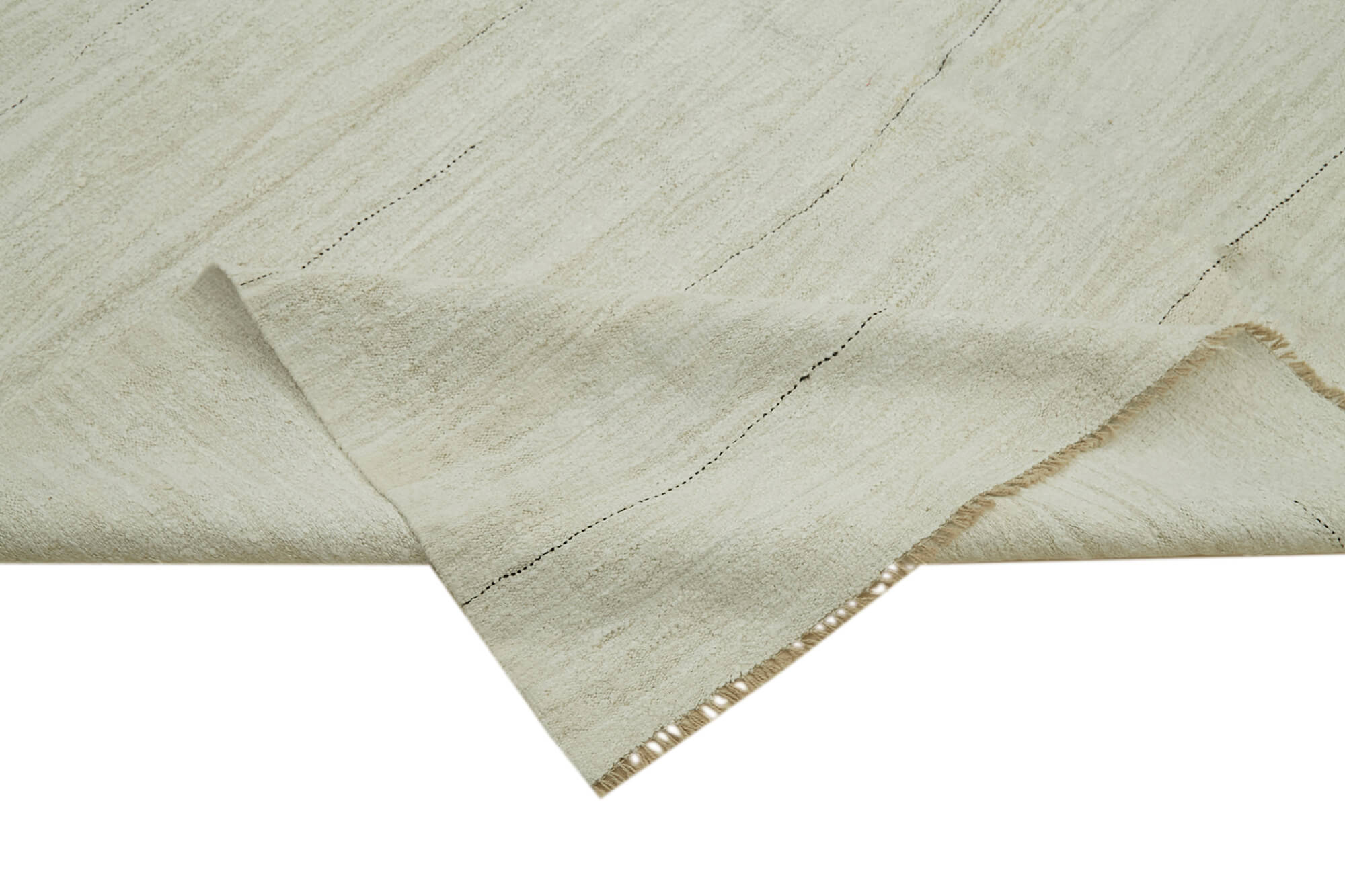 7x15 White Hemp Kilim Rug - 41979