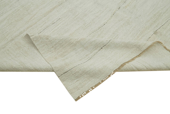 7x15 White Hemp Kilim Rug - 41979