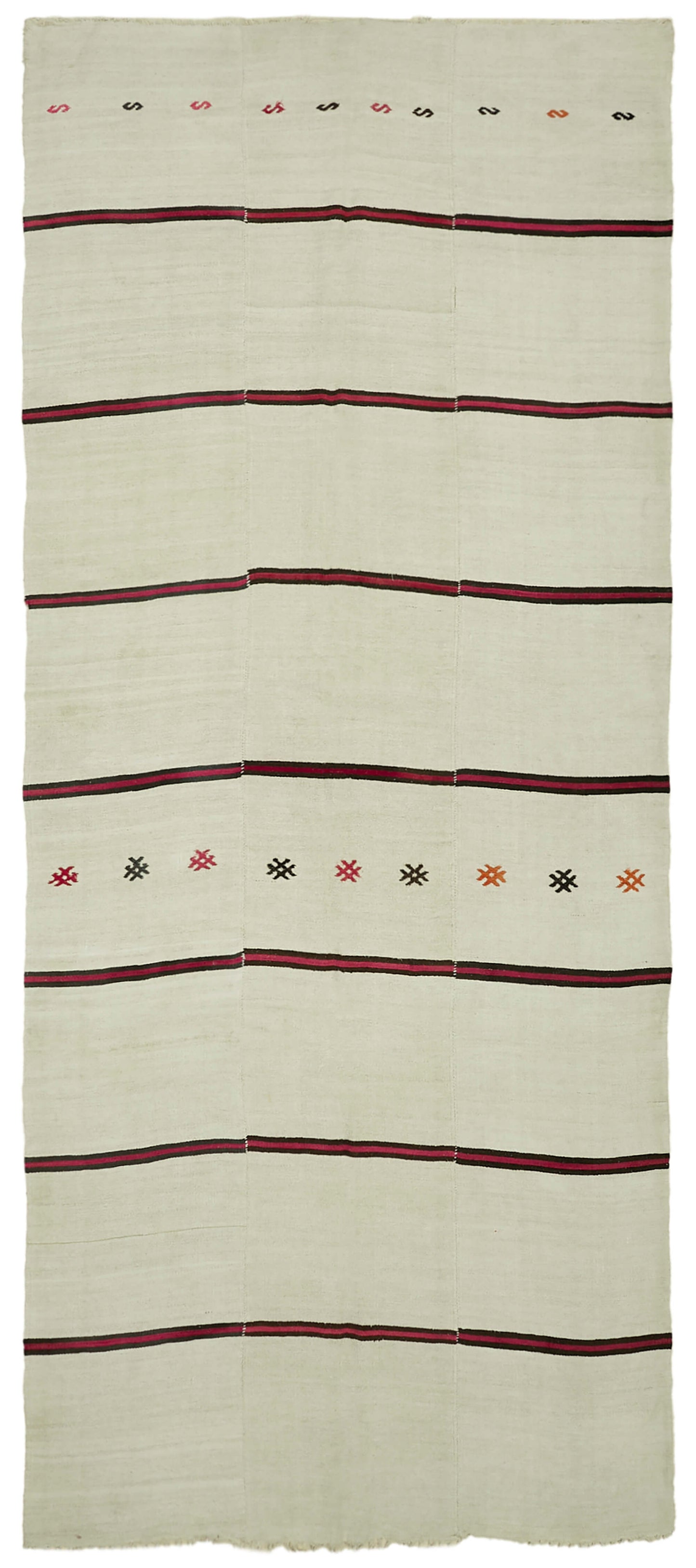 7x16 Beige Hemp Kilim Rug - 41984
