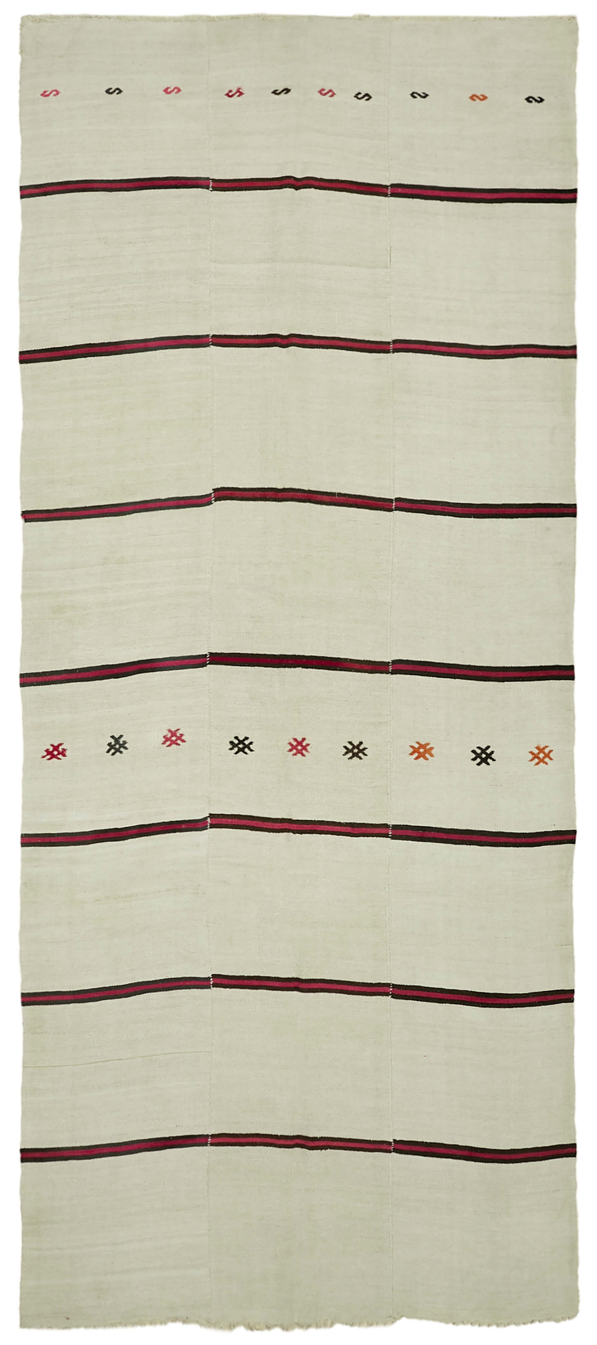 7x16 Beige Hemp Kilim Rug - 41984
