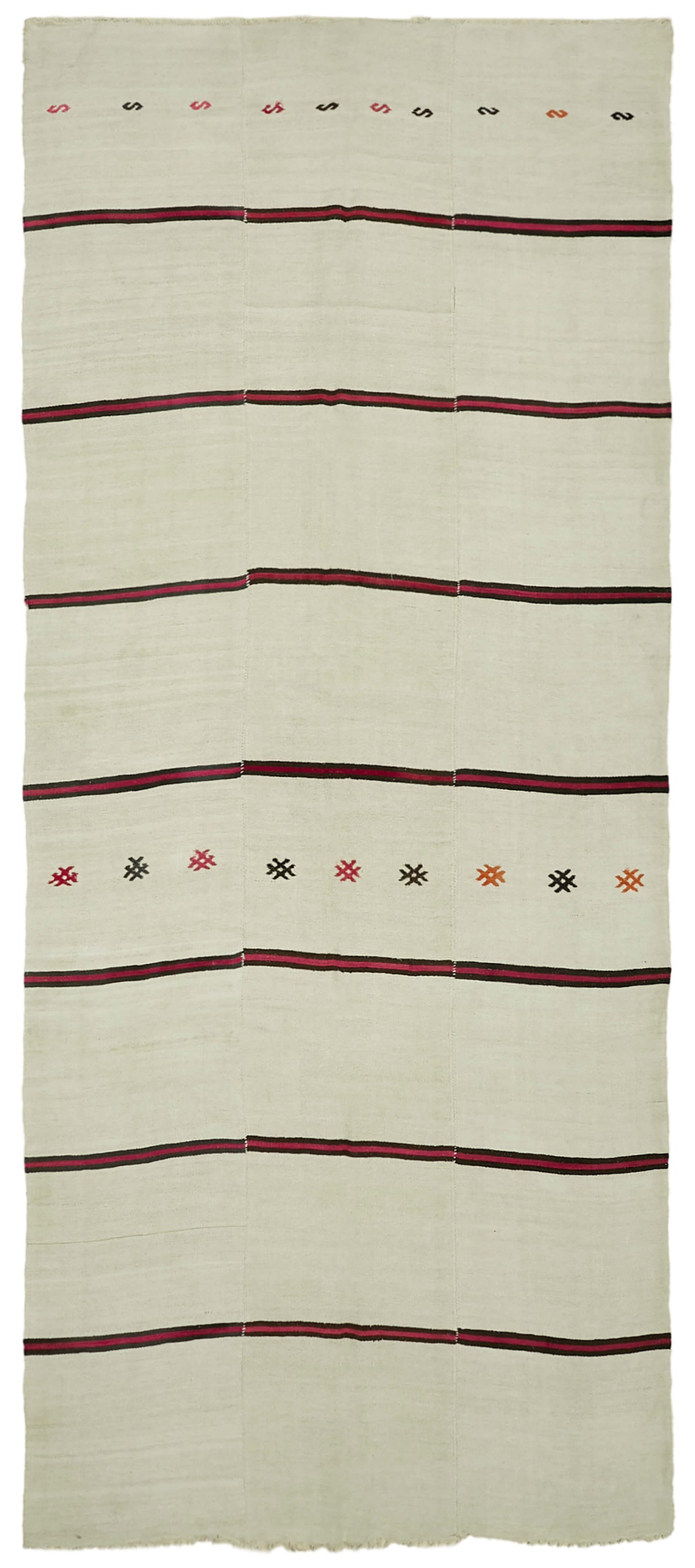 7x16 Beige Hemp Kilim Rug - 41984