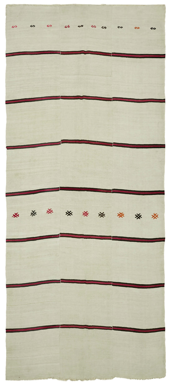 7x16 Beige Hemp Kilim Rug - 41984