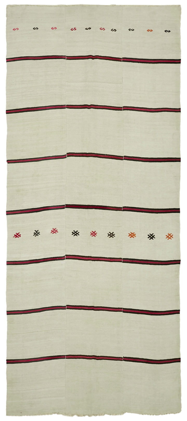 7x16 Beige Hemp Kilim Rug - 41984