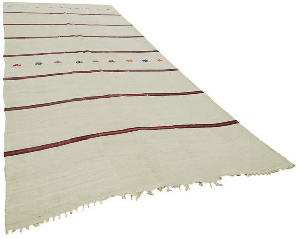 7x16 Beige Hemp Kilim Rug - 41984