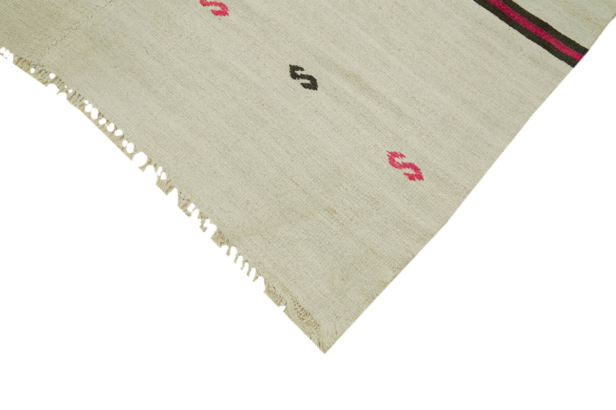 7x16 Beige Hemp Kilim Rug - 41984