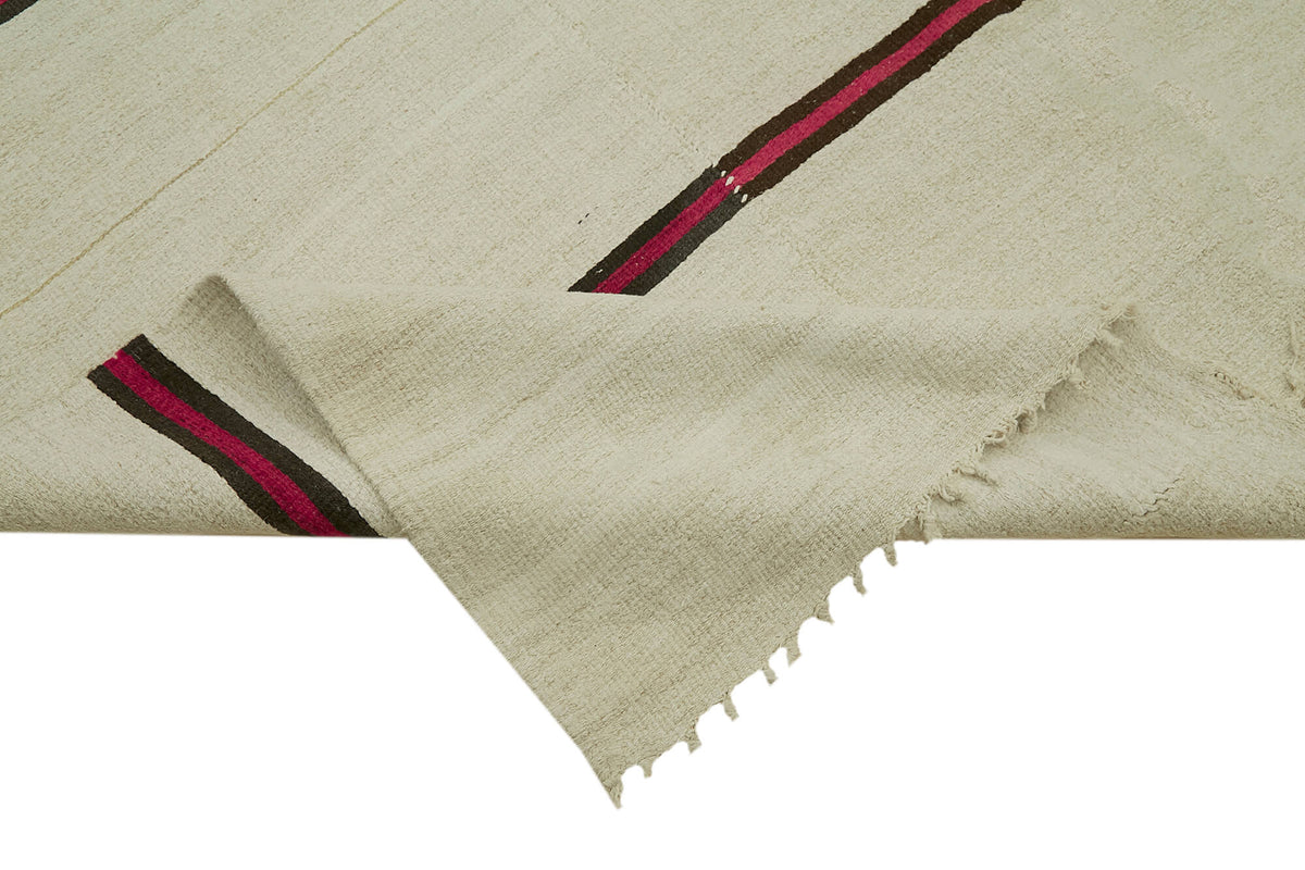 7x16 Beige Hemp Kilim Rug - 41984