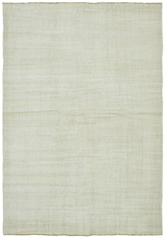 8x11 White Hemp Kilim Rug - 41988