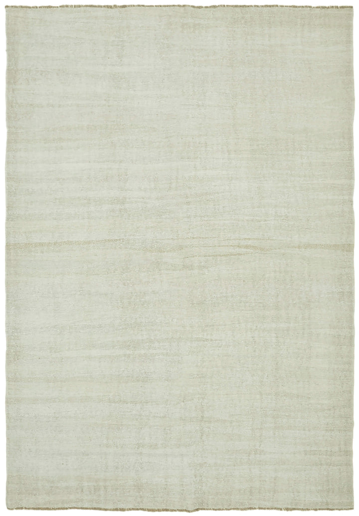 8x11 White Hemp Kilim Rug - 41988