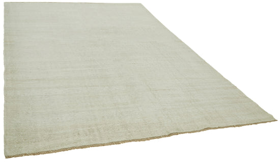 8x11 White Hemp Kilim Rug - 41988