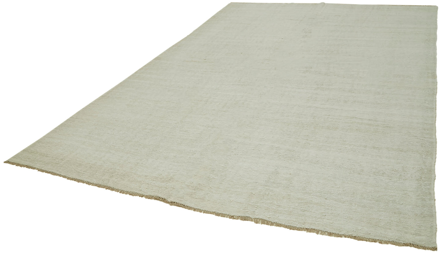8x11 White Hemp Kilim Rug - 41988