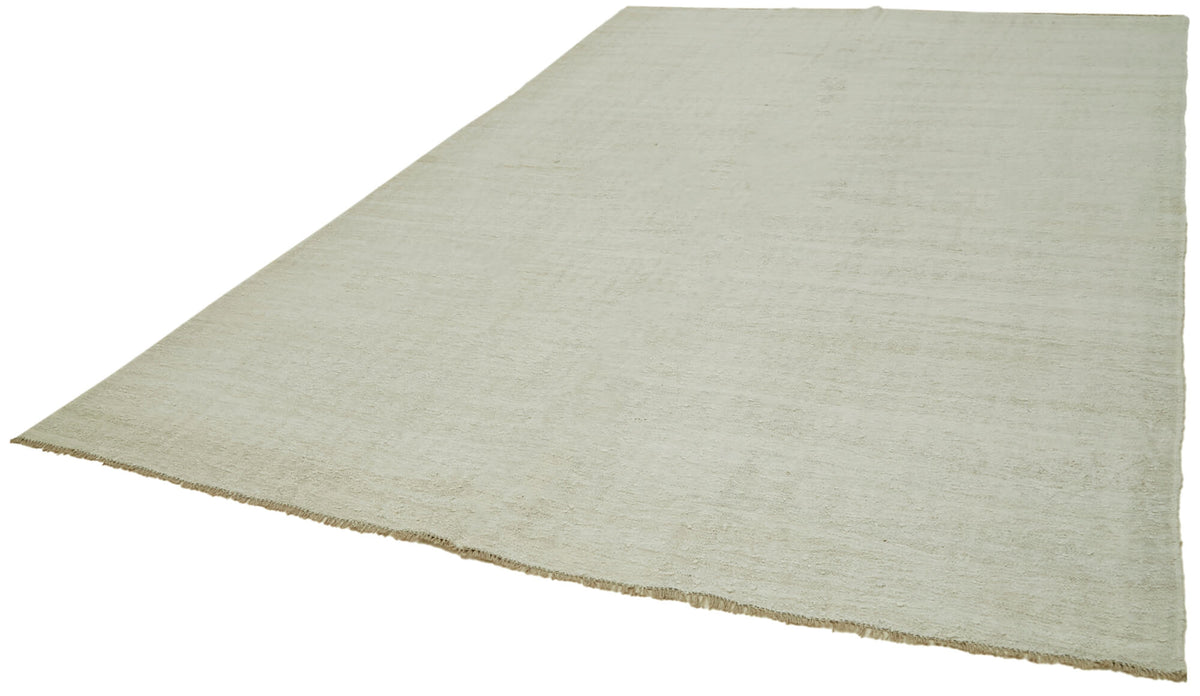 8x11 White Hemp Kilim Rug - 41988